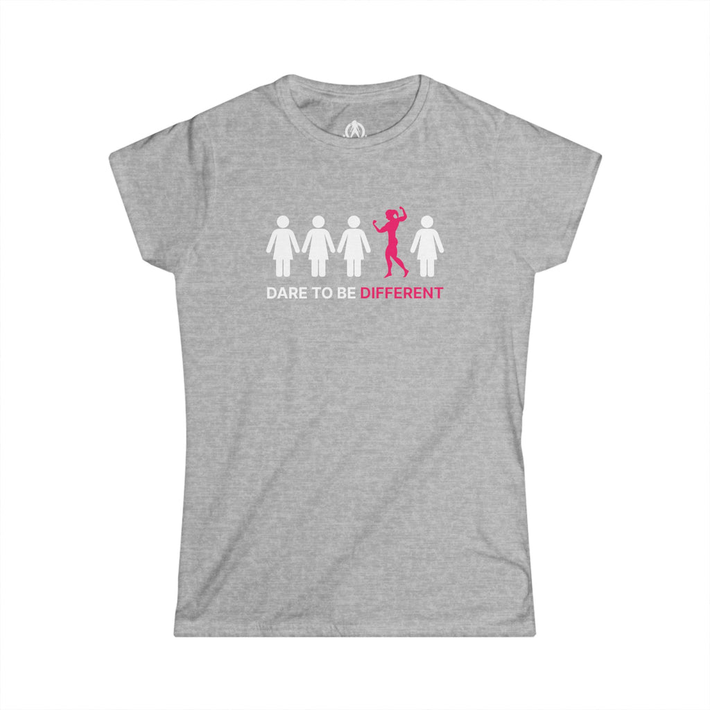 Dare To Be Different - Flex - Women's Softstyle Tee - Logo on Front - Plain Back