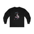 Strong Is Beautiful Comic - Unisex Ultra Cotton Long Sleeve Tee - White Front Logo Plain Back