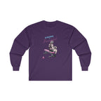 Strong Is Beautiful Comic - Unisex Ultra Cotton Long Sleeve Tee - White Front Logo Plain Back