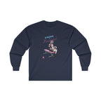 Strong Is Beautiful Comic - Unisex Ultra Cotton Long Sleeve Tee - White Front Logo Plain Back