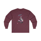 Strong Is Beautiful Comic - Unisex Ultra Cotton Long Sleeve Tee - White Front Logo Plain Back