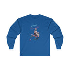 Strong Is Beautiful Comic - Unisex Ultra Cotton Long Sleeve Tee - White Front Logo Plain Back