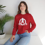 Iron Sharpens Iron - Unisex Heavy Blend™ Crewneck Sweatshirt - Front White Logo - Print on Front & Back