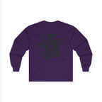 Lift Heavy Run Fast - Ultra Cotton Long Sleeve Tee - Black Logo Front & Back
