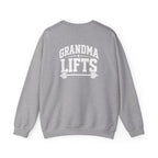 Grandma Lifts - Crewneck Sweatshirt — Front & Back White Logo