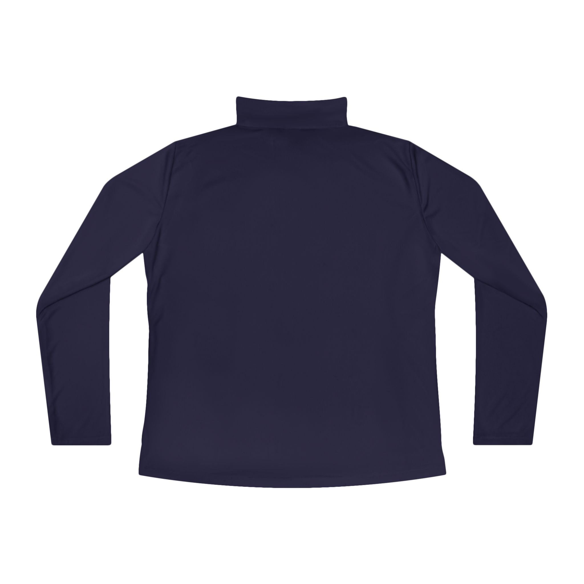 Ladies Quarter-Zip Pullover - White Distressed Logo
