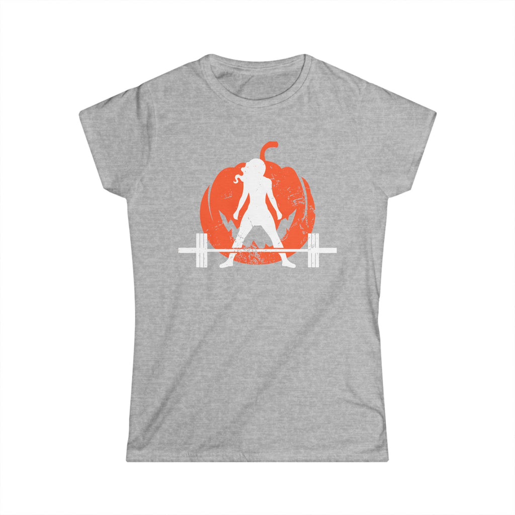 Women's Softstyle Tee - WWLW Halloween -  Pumpkin  Version - Front Logo Plain Back