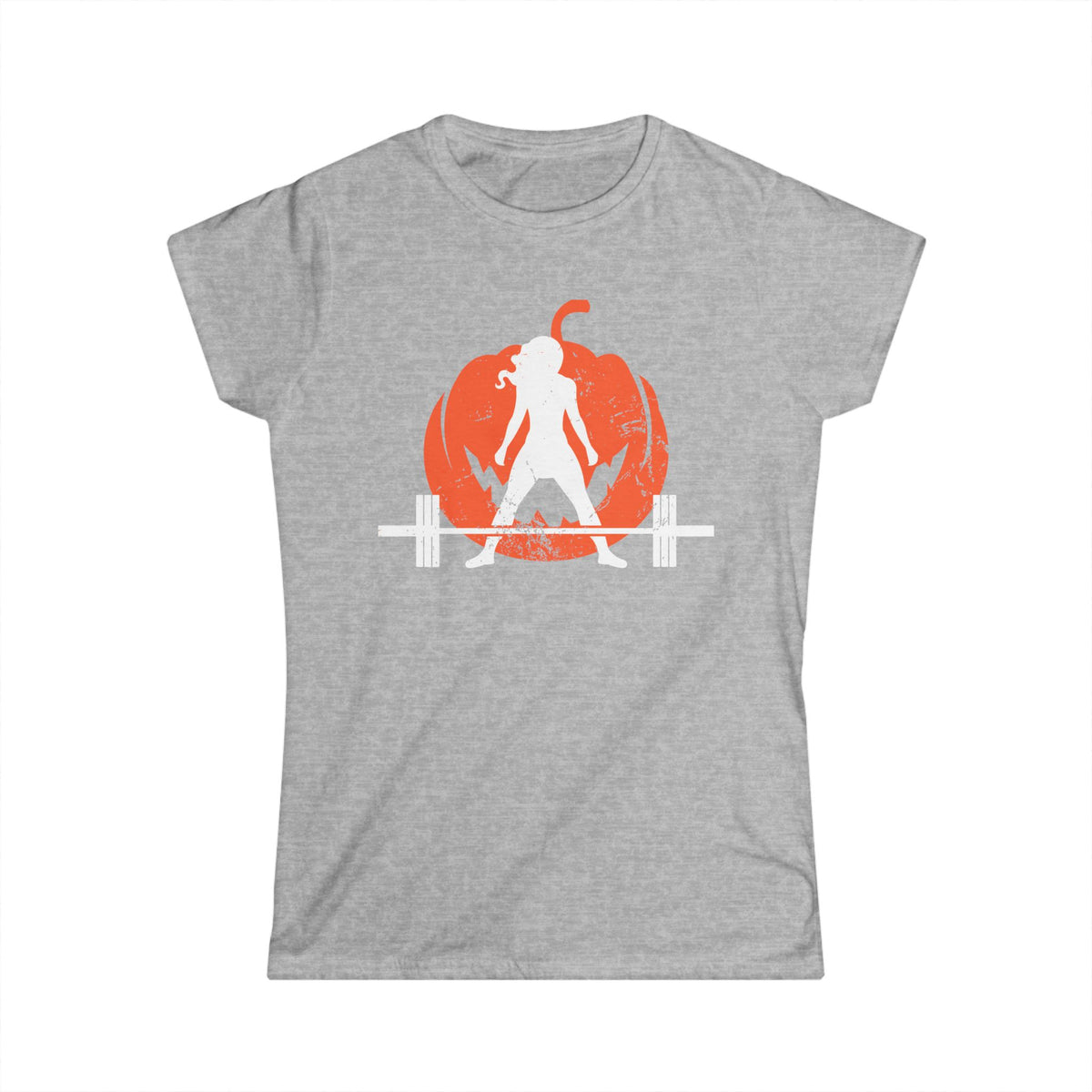 Women's Softstyle Tee - WWLW Halloween -  Pumpkin  Version - Front Logo Plain Back