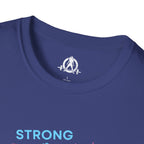 Strong Is Beautiful - Comic - Unisex Softstyle T-Shirt - White Print on Front Plain Back