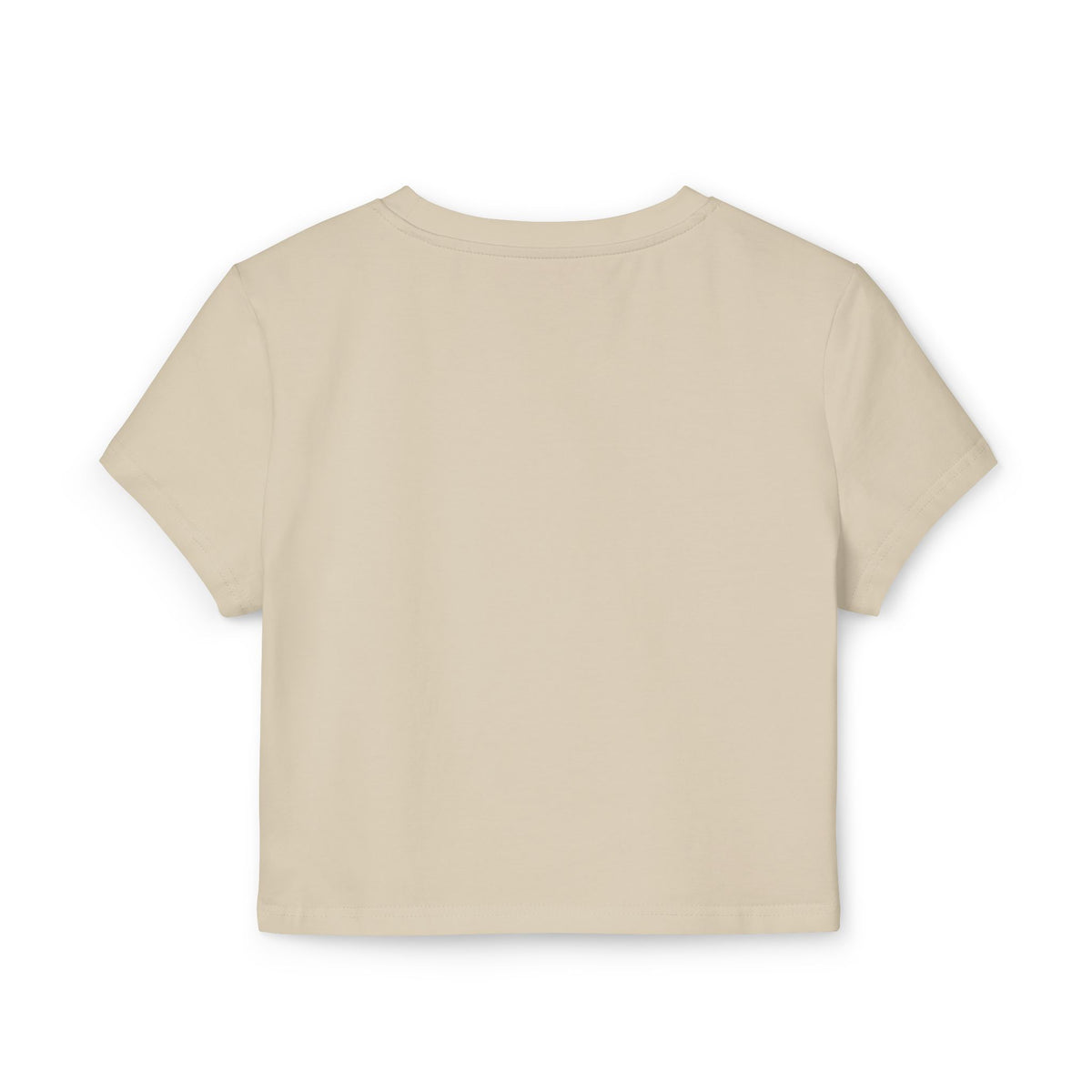 Women's Baby Tee - White Distressed Logo - Halloween Graveyard