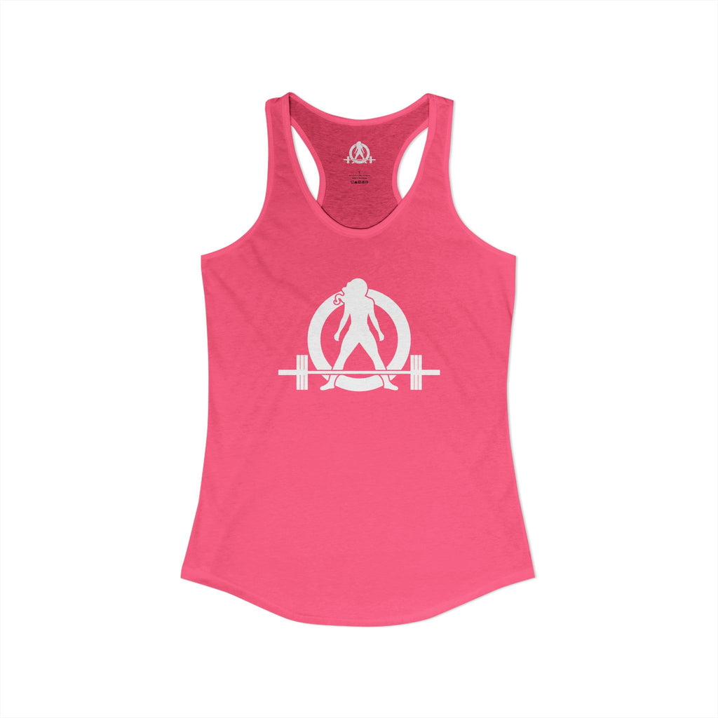 Everything Hurts & I'm Hungry - Women's Ideal Racerback Tank - White Print Front & Back