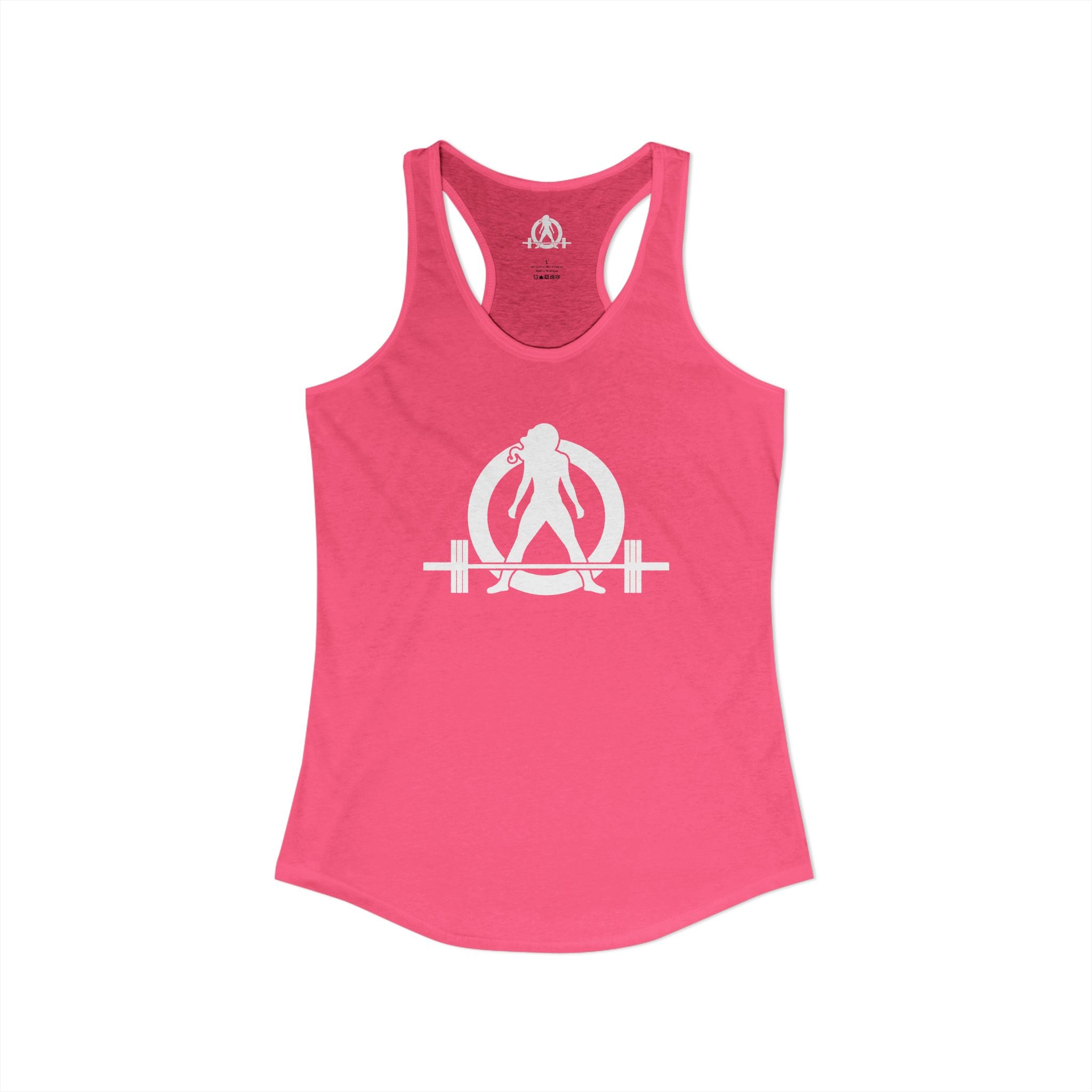 Everything Hurts & I'm Hungry - Women's Ideal Racerback Tank - White Print Front & Back