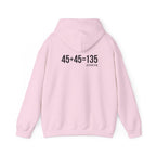 45 + 45 = 135 - Unisex Heavy Blend Hooded Sweatshirt  - Black Logo