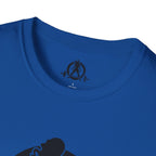 Iron Sharpens Iron - Unisex Softstyle T-Shirt - Black Logo Front & Back