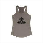 Everything Hurts & I'm Hungry - Women's Ideal Racerback Tank - Black Print Front & Back