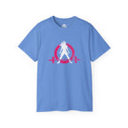 Distressed - Unisex Ultra Cotton Tee - Inverted Color Logo - Plain Back (BEST SELLER)