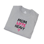 Mom Lifts Heavy – Unisex Softstyle Tee – Black Print