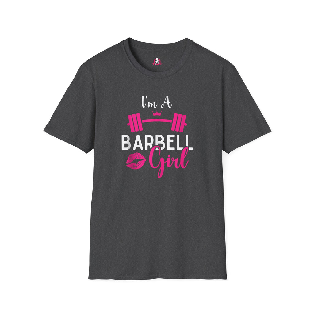 I'm A Barbell Girl Unisex Soft-Style Tee  Front Logo Plain Back