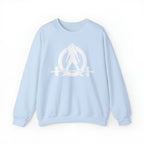 Unisex Heavy Blend™ Crewneck Sweatshirt - Distressed Logo - Plain Back