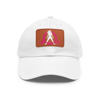 Distressed - Dad Hat with Leather Patch (Rectangle) - Color Font