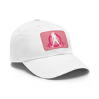 Distressed - Dad Hat with Leather Patch (Rectangle) - Color Font