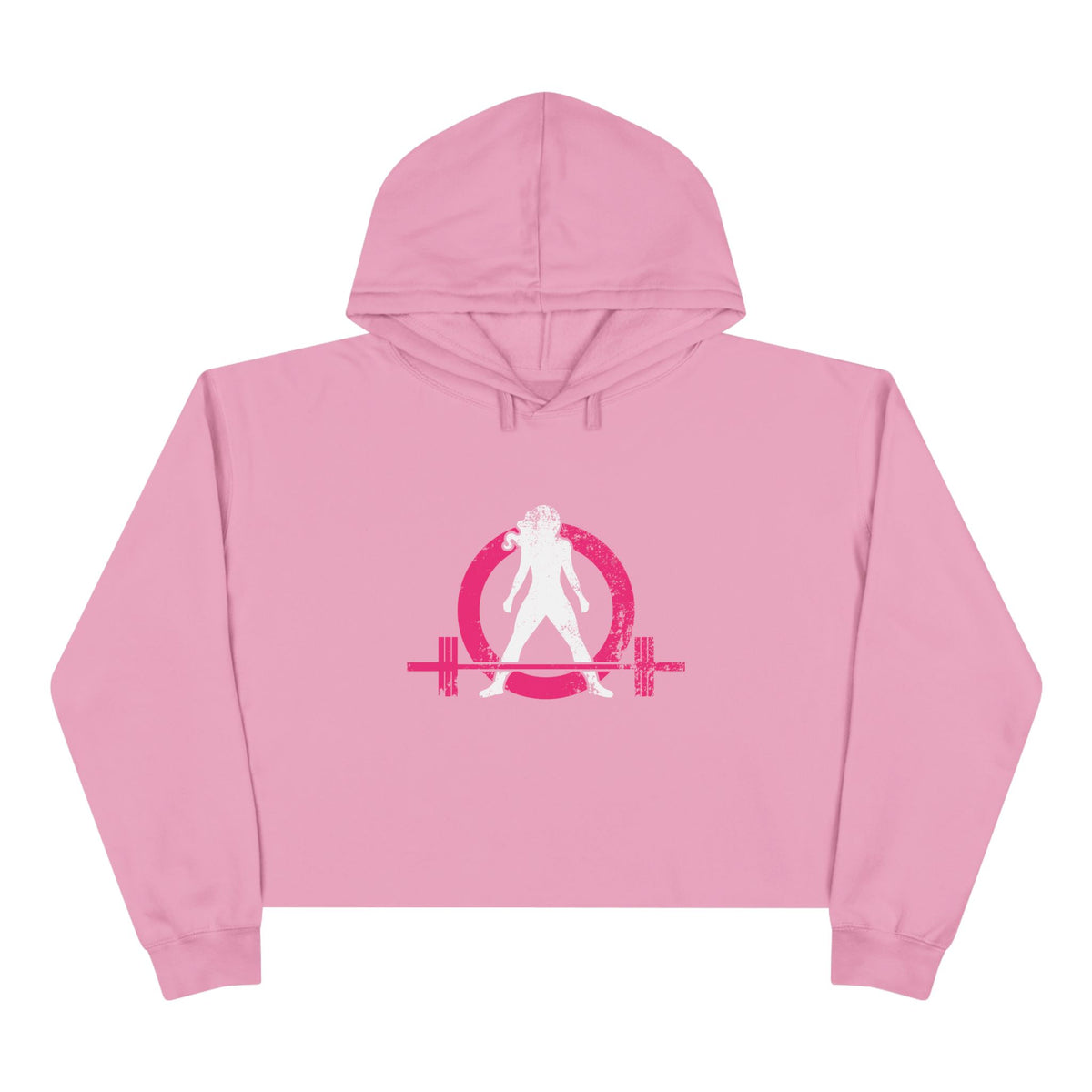 Empowered Crop Hoodie – For Strong Women Who Lift - Classic Logo