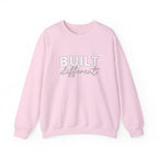 Built Different Crewneck Sweatshirt — Front & Back White Logo