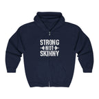 Strong Not Skinny - Unisex Heavy Blend™ Full Zip Hooded Sweatshirt – Front Logo