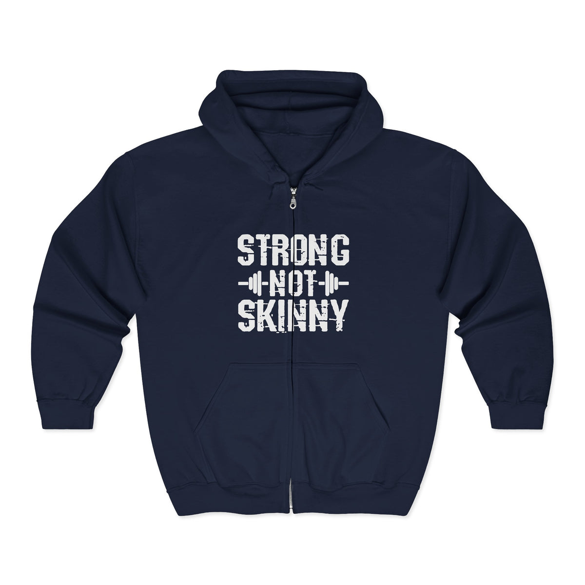 Strong Not Skinny - Unisex Heavy Blend™ Full Zip Hooded Sweatshirt – Front Logo
