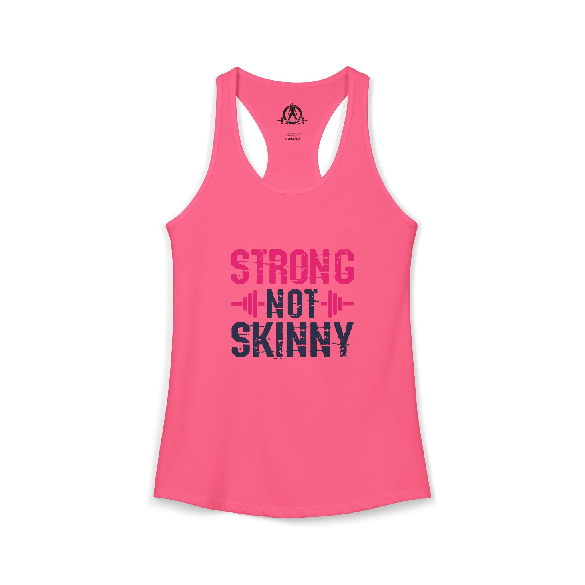 Strong Not Skinny - Color Distressed Logo - Women's Ideal Racerback Tank