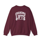 Grandma Lifts - Crewneck Sweatshirt — Front & Back White Logo