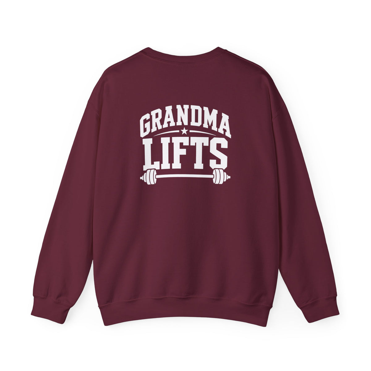 Grandma Lifts - Crewneck Sweatshirt — Front & Back White Logo