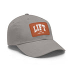 Lift Like A Girl Leather Patch Hat - White Font