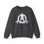 Unisex Heavy Blend™ Crewneck Sweatshirt - Distressed Logo - Plain Back