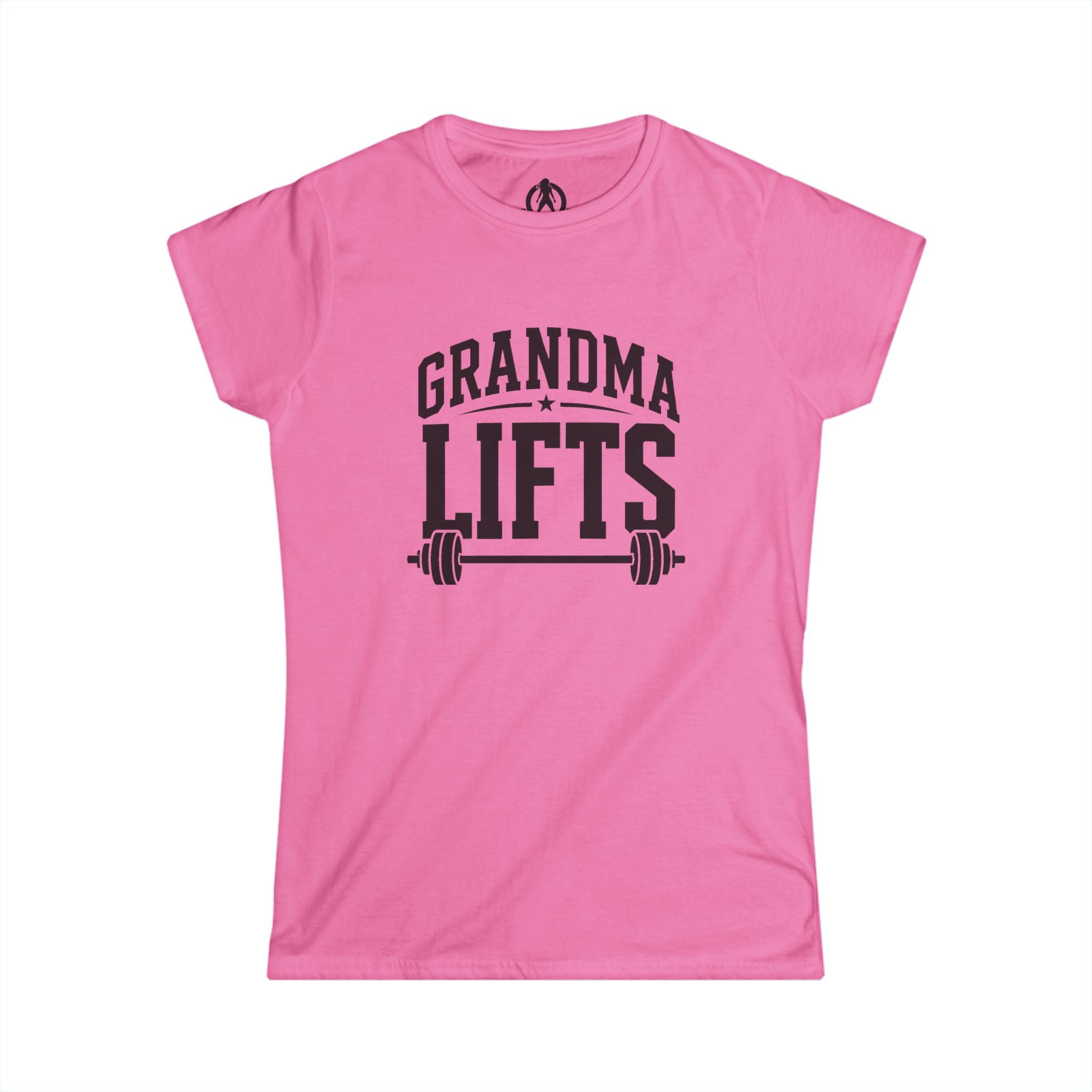 Grandma Lifts t - Women's Softstyle Tee - White Logo Plain Back