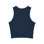 Women's Micro Rib Racer Tank Top - Classic Logo Inverted