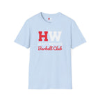Heavy Weights Barbell Club  - Unisex Softstyle T-Shirt - Black Logo - Plain Back