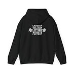 Cardio = Lift Weights Faster - Unisex Heavy Blend Hooded Sweatshirt - White Print on Front & Back