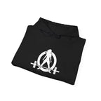 I Could Squat You - Classic Logo White - Unisex Heavy Blend Hooded Sweatshirt Print on Front & Back