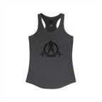 Grandma Lifts - Women's Ideal Racerback Tank - White Logo Front & Back