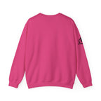Iron Sharpens Iron - Unisex Heavy Blend™ Crewneck Sweatshirt - Front Black Logo - Plain Back