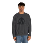 Distressed Logo - Unisex Heavy Blend™ Crewneck Sweatshirt - Black Logo