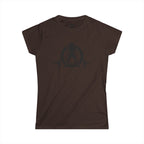 Lift Heavy Run Fast - Women's Softstyle Tee - Black Front & Back Logo