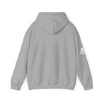 Goal Weight Strong AF - Unisex Heavy Blend Hooded Sweatshirt  - White Logo Front & Right Arm