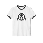 I Could Squat You - Unisex Cotton Ringer T-Shirt - Black Logo Front & Back