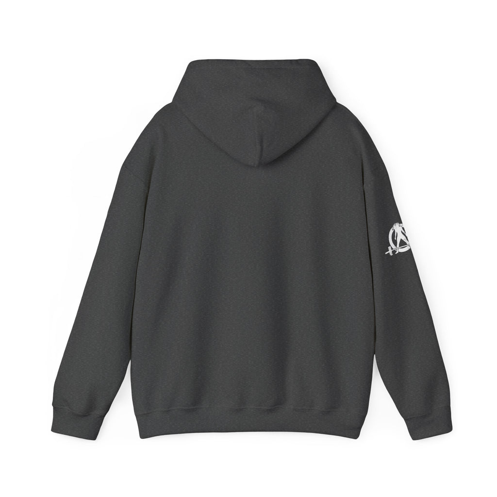 Lift Heavy Pet Cats - Unisex Heavy Blend Hooded Sweatshirt - White Logo