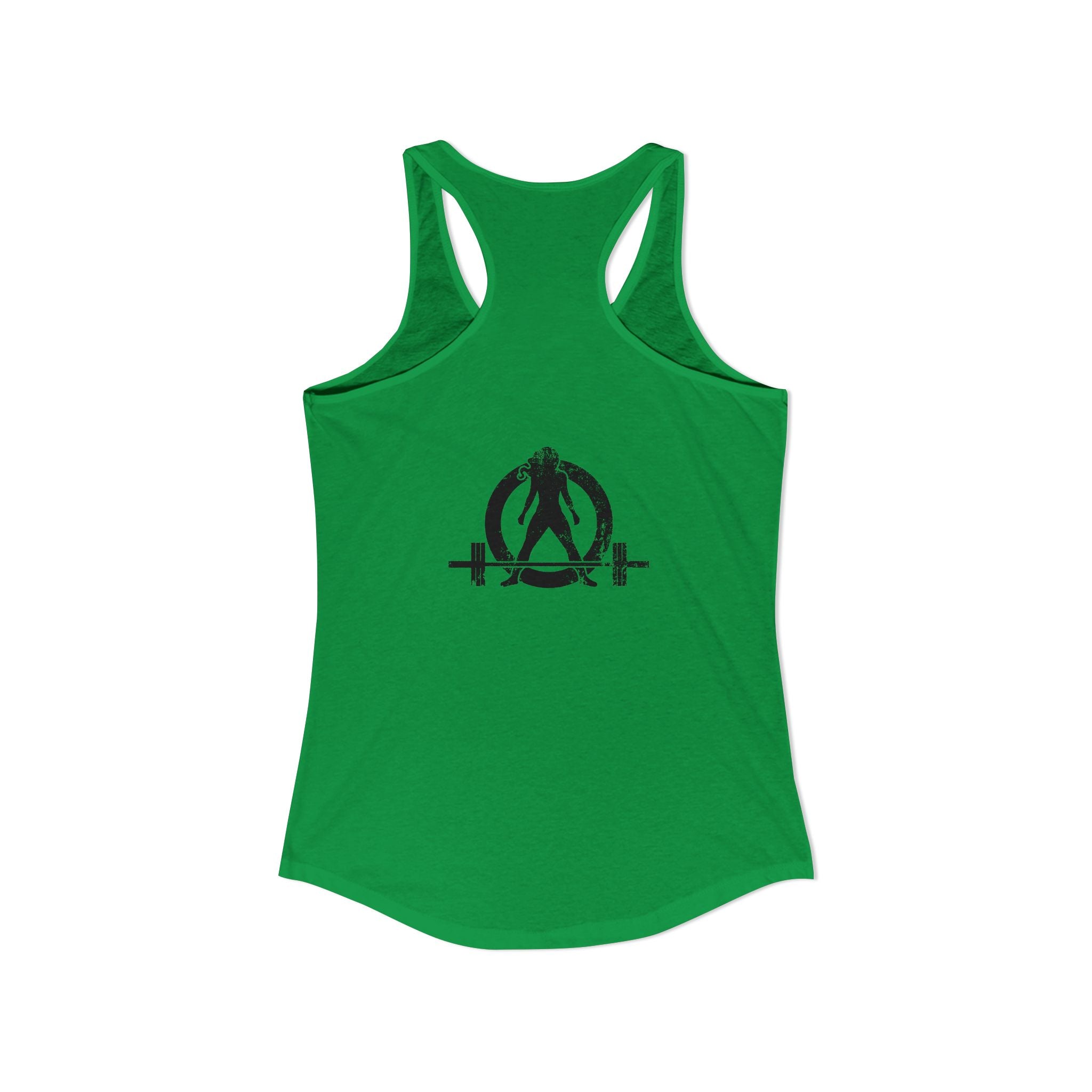 45 + 45 = 135 - Women's Ideal Racerback Tank - Black Print Front & Back
