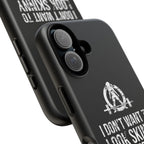 Tough Cases - I Don't Want To Look Skinny I Want To Look Like I Can Kick Your Ass - WWLW Logo