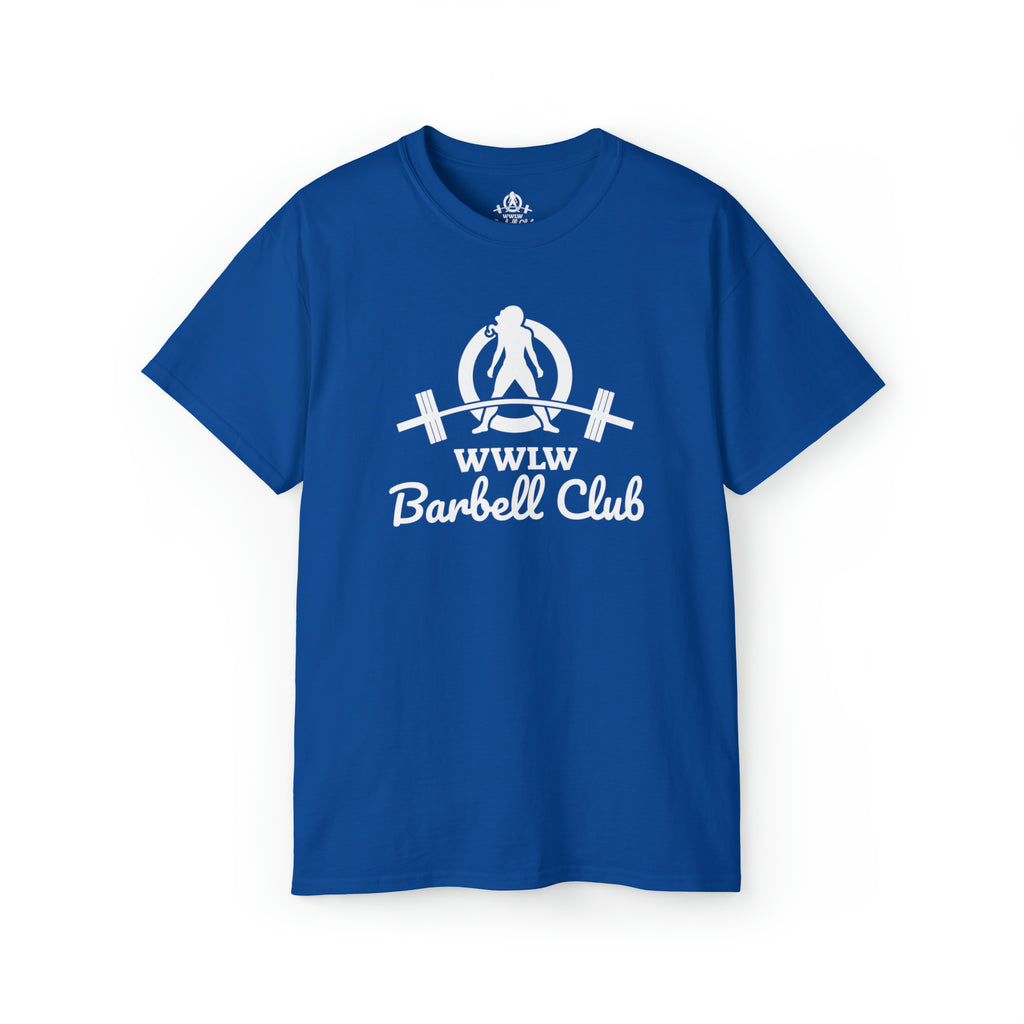 Barbell Club White Classic Logo - Unisex Ultra Cotton Tee