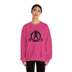 Distressed Logo - Unisex Heavy Blend™ Crewneck Sweatshirt - Black Logo